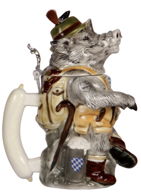 Character stein, 1.0L, porcelain, marked King, made in Germany, Limited Edition, Max Der Bayer, mint. - 3