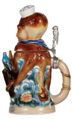 Character stein, 1.0L, porcelain, marked TRADEX, Limited Edition, Corona, Octopus, mint. - 2