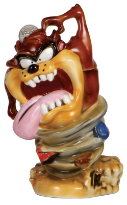 Character stein, 1.0L, porcelain, marked M. Cornell, Importers Limited Edition, Looney Tunes, Tasmanian Devil, mint.