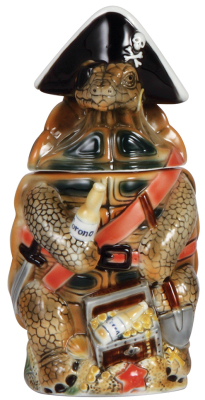 Character stein, 1.0L, porcelain, marked TRADEX, Limited Edition, Corona, Turtle, mint.