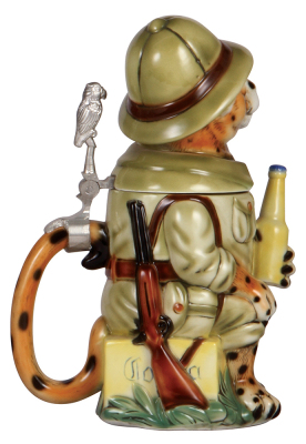 Character stein, 1.0L, porcelain, marked TRADEX, Limited Edition, Corona, Jaguar, mint. - 3