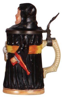 Character stein, .3L, pottery, by Diesinger, 730, Munich Child, chips on inlay touched-up. - 2