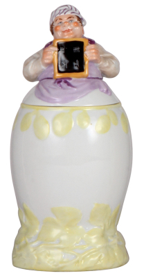 Character stein, .5L, porcelain, unmarked, by Schierholz, modern, after 1980, Egg Innkeeper, mint.