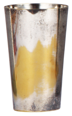 Silver-plated beaker, 4.5'' ht., Grossherzogs Jubiläums Preisschiessen....1906, some plating wear. - 2