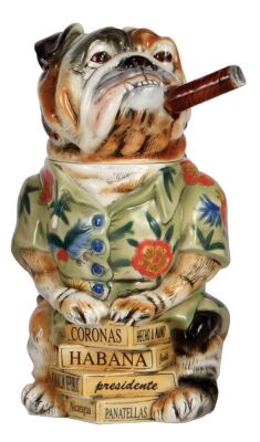 Character stein, 1.0L, porcelain, marked Albert Stahl & M. Cornell Importers, modern, Limited Edition 51/5000, The Bulldog, mint. 