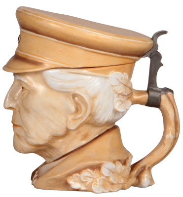 Character stein, .5L, porcelain, marked Musterschutz, by Schierholz, Helmuth von Moltke, mint. - 2