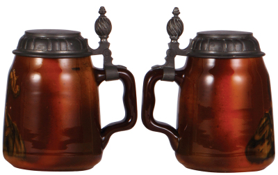 Mettlach stein, .5L, 2791[6136], Rookwood type, pewter lid, mint. - 2