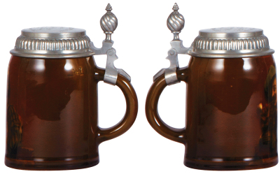 Mettlach stein, .25L, 2792[6137], Rookwood, pewter lid, mint. - 2