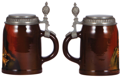 Mettlach stein, .25L, 2793[6138], Rookwood, pewter lid, mint. - 2