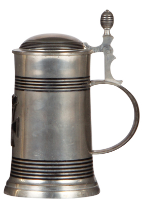 Military stein, .5L, pewter, relief, Iron Cross 1914, pewter lid, very good condition. - 2