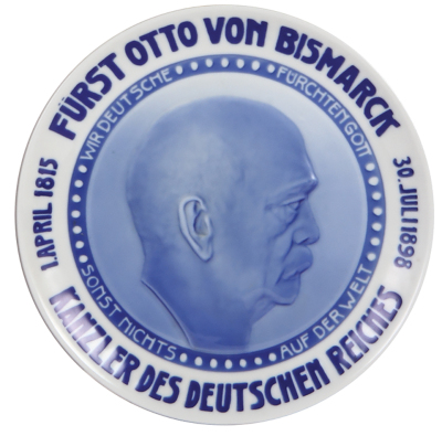 Porcelain plate, 9.2" d., marked Rosenthal, Fürst Otto von Bismarck, mint.
