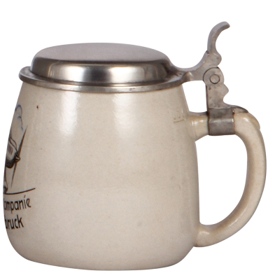 Third Reich stein, .5L, stoneware, Fliegerhorst - Kompanie, Fürstenfeldbruck, pewter lid, inscription: Weihnachten 1937, mint. - 2