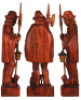 Black Forest wood carving, 24.0' ht. x 7.7' w. x 5.2'' deep, linden wood, Night Watchman, mid to late 1900s, metal lantern, light has been rewired & working properly, very good quality and condition. - 2