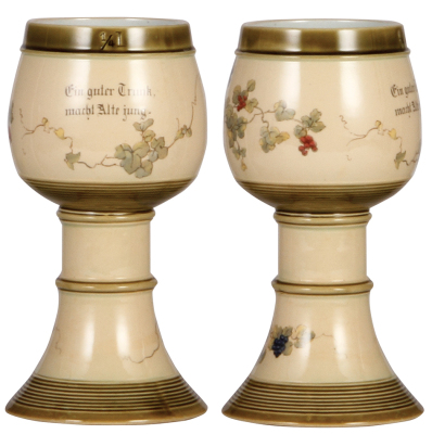 Mettlach goblet, .25L, 1194 [2954], PUG, cherubs, mint. - 2