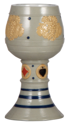 Mettlach goblet, .25L, 2953, decorated relief, mint.  
