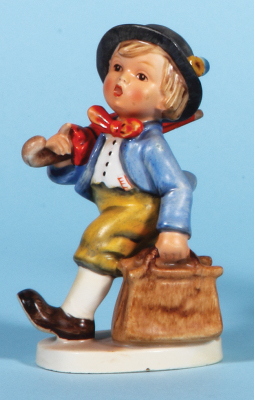 Hummel figurine, 4.7" ht., 824 [A], TMK 1, Swedish International, umbrella tip glued, excellent repair of hat feather.