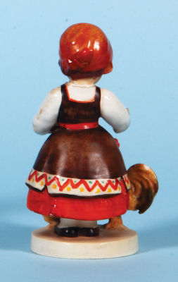 Hummel figurine, 5.2" ht., Mel 9, TMK 1 & 1, Bulgarian International, no M.I. Hummel, flake, Rooster tail & neck glued. - 3