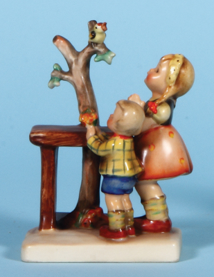 Hummel figurine, 5.0" ht., 105, TMK 1 & 1, Adoration with Bird, mint.