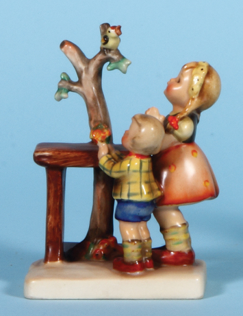 Hummel figurine, 5.0" ht., 105, TMK 1 & 1, Adoration with Bird, mint.