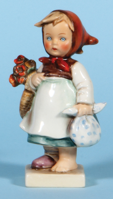 Hummel figurine, 5.9" ht., 204, TMK 2, Weary Wanderer, blue eyes, old style, mint.