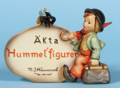 Hummel figurine, 3.9" ht., 209, TMK 2, Äkta Hummel Figure plaque, Swedish, mint.