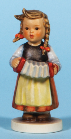 Hummel figurine, 4.2" ht., 259, TMK 4, Girl with Accordion, closed number, mint. 