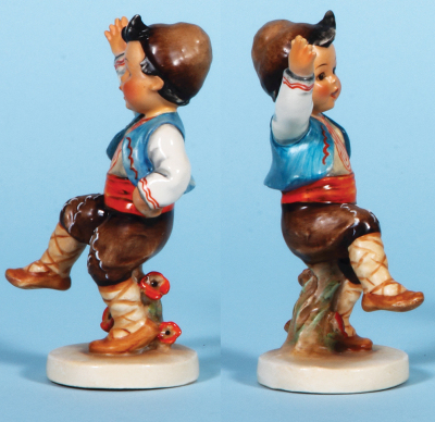 Hummel figurine, 5.3" ht., 811, TMK 1 Era, Bulgarian International, no M.I. Hummel signature on base, excellent arm & neck repair. - 2