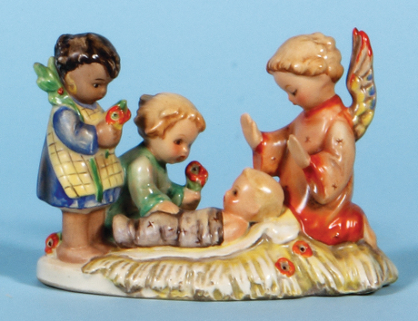 Hummel figurine, 3.6" ht., 54, TMK 1 & 1, Silent Night with Black Child, mint.