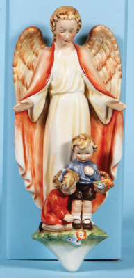 Goebel figurine, 10.3" ht., H. 5. HK 1, TMK 1 & 2, Angel with two children at feet, identical to Hummel 108, mint.