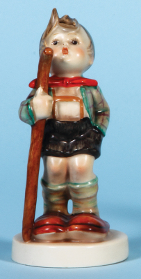 Hummel figurine, 5.7" ht., 16, TMK 1 & 1, Little Hiker, color & design change, mint.