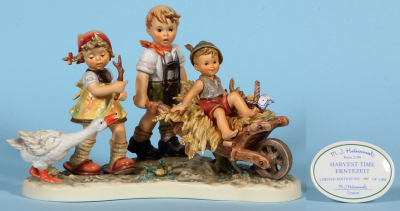 Hummel figurine, 8.7" ht., 2190, TMK 8, Harvest Time, Limited Edition 365/1000, no box, mint.