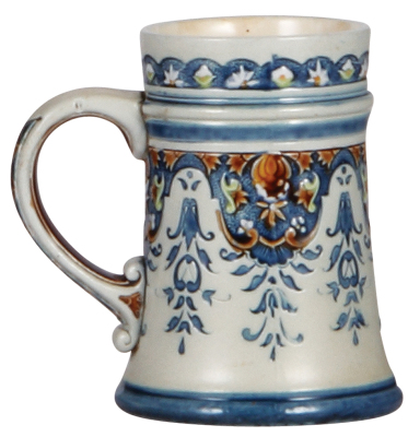 Mettlach stein, .3L, 1965, mosaic, etched: Anheuser Busch Brewing Assn., made without a lid, rare, mint. - 3