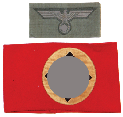 Third Reich armband and uniform patch, good condition. A DETAILED PHOTO IS AVAILABLE, PLEASE EMAIL YOUR REQUEST.