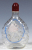 Glass flask, 6.0'' ht., .25L, mold blown, marked Hemmeter M&uuml;nchen, hand-painted, design by F. Ringer, cap is a replacement, flask is mint. - 2
