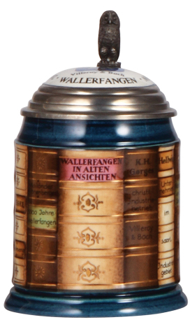 Mettlach stein, .5L, modern, Limited Edition of 500, #364, 200 Jahre Keramik Tradition, Wallerfangen, inlaid lid, mint.    