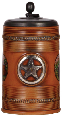 Stoneware stein, 10.7" ht., SCI Convention, San Antonio, TX, 1983, Limited Edition, pewter lid, mint. 