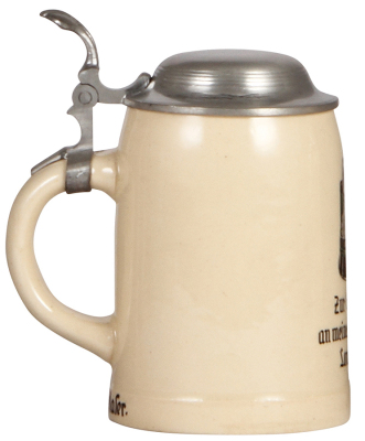 Military stein, .5L, pottery, Zur Erinnerung an meine, Dienstzeit in der Landespolizei, pewter lid, mint. - 3