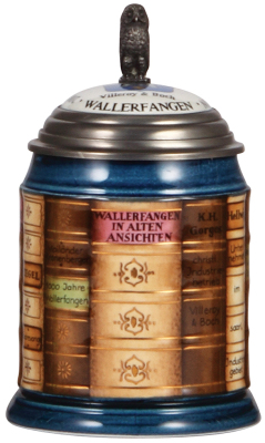 Mettlach stein, .5L, modern, Limited Edition of 500, 200 Jahre Keramik Tradition, Wallerfangen, inlaid lid, mint. 