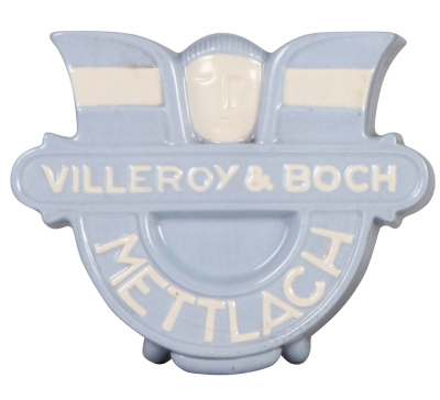 Villeroy & Boch Mettlach table display, 6.5" ht., advertising sign, mint.