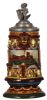 Pottery stein, .5L, relief, marked Johann Glatz Majolika Fabrik, 500j&auml;hr.&nbsp;Jubil&auml;um der Universit&auml;t Heidelberg, very good condition.