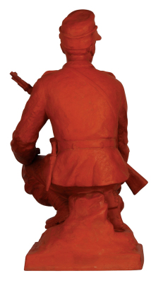 Terra Cotta figurine, 14.0'' ht., c.1940, German soldier, Gebirgs Jäger, tip of rifle has a chip re-glued. - 3