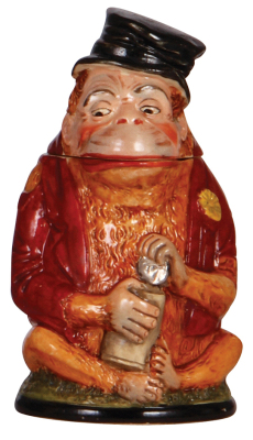Character stein, .5L, pottery, 1442, Drinking Monkey, mint.