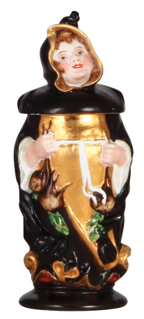 Character stein, .25L, marked Jos. M. Mayer, Munich Child, lithophane, mint.