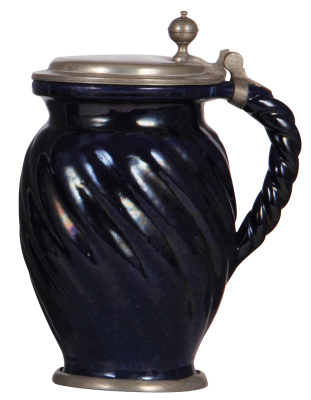 Stoneware stein, 10.5'' ht., mid 1700s, Nürnberg Wursthafen, pewter lid & footring, very good condition.