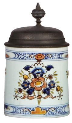 Mettlach stein, .25L, 5014, Faience, pewter lid, mint.