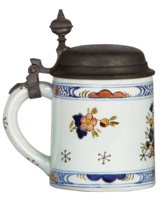 Mettlach stein, .25L, 5014, Faience, pewter lid, mint. - 3