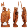 Black Forest wood carving, 21.5"&nbsp;ht. x 8.0'' w. x 5.0'' deep, linden wood, Night Watchman, mid to late 1900s, metal lantern, light has been rewired & working properly, very good quality and condition. - 2