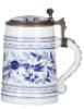 Porcelain stein, .5L, transfer & hand-painted, The Merchants, porcelain inlaid lid: photograph of A. Koerner, lithophane, mint. - 2
