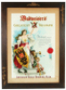 Anheuser-Busch lithograph on paper, framed 38.6" x 28.6", Budweiser's Greatest Triumph, marked: The Henderson Litho. Co. Cincinnati, O., Declared superior to the best Bohemian Beers Prague, Dec.1, 1903, relief frame, glass, matting has pattern in lower ri