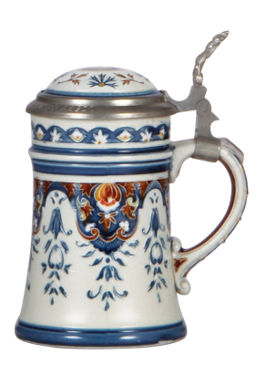 Mettlach stein, .25L, 1965, mosaic, inlaid lid: Anheuser-Busch Brewing Ass’n. is engraved on the pewter rim, mint. - 2